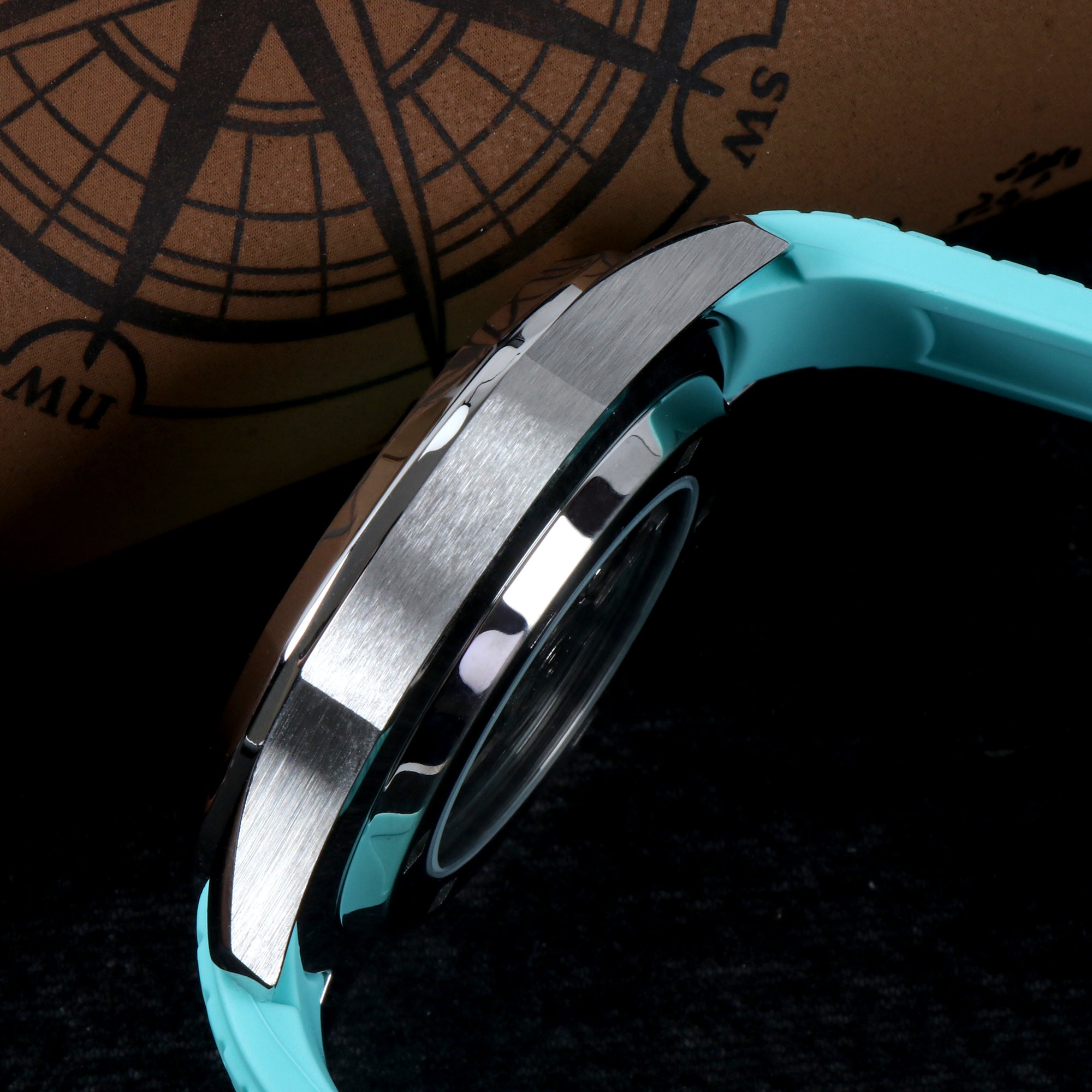 Custom Light Blue Automatic Mod Watch