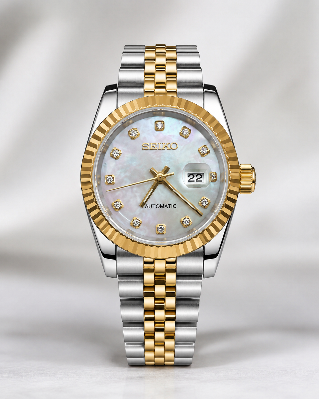 Custom Seiko Classic Pearl Automatic Speed Mod Watch