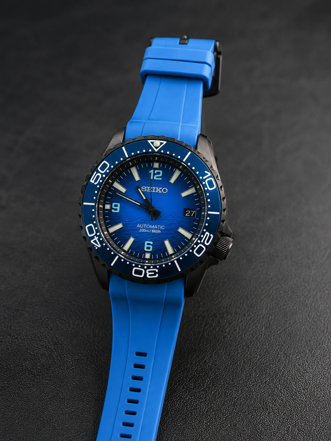 Custom Seiko Blue Ocean Racing Automatic Mod Watch
