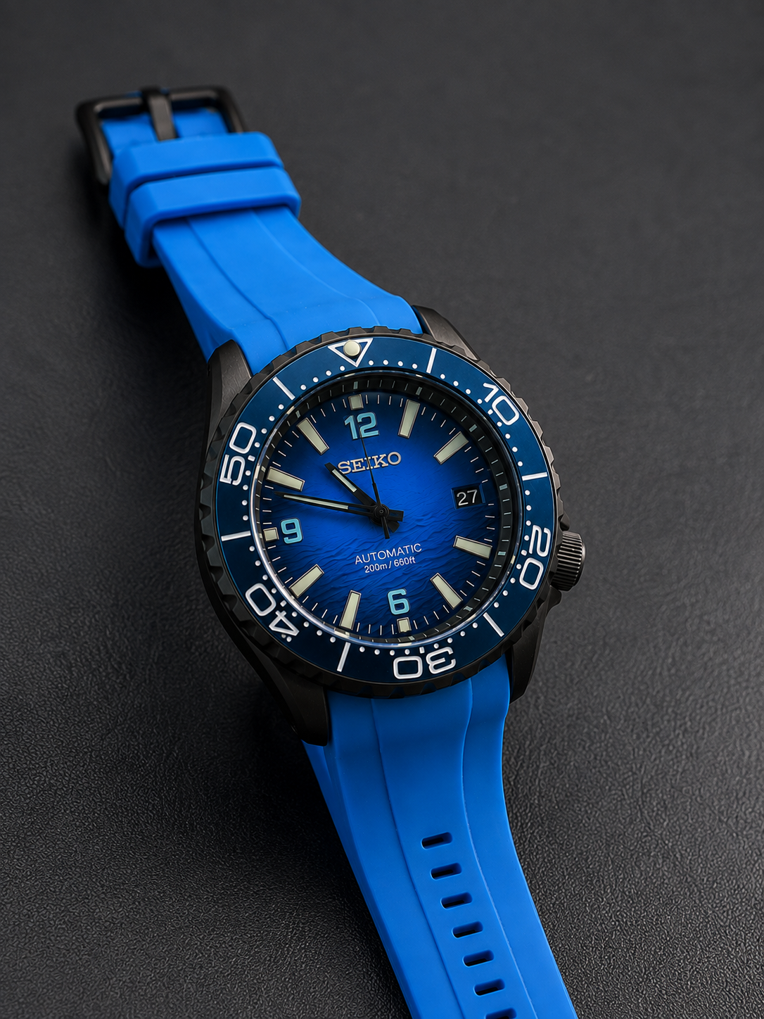 Custom Seiko Blue Ocean Racing Automatic Mod Watch