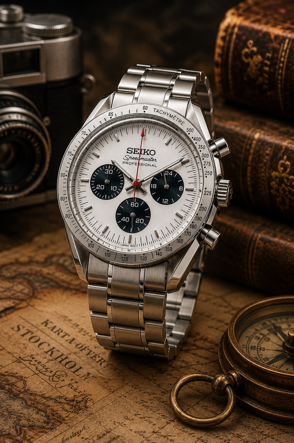 Custom Seiko Mod Speed Silver Watch