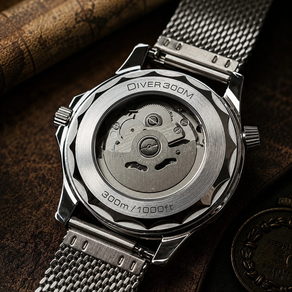 Custom Seiko JB Silver Date Display Racing Automatic Mod Watch