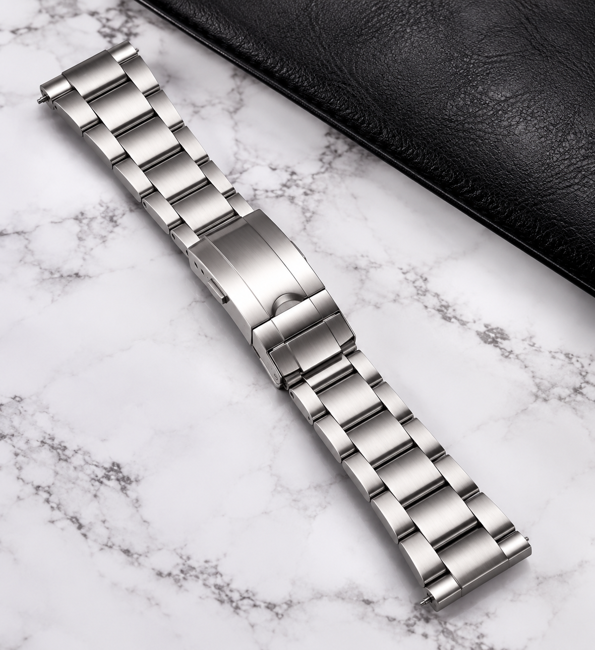 Custom MilSub Stainless Steel Silver Strap