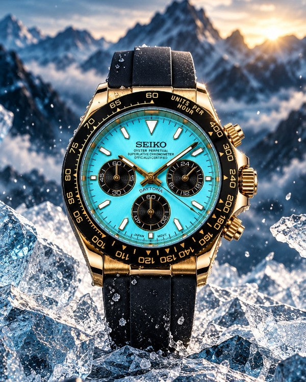 Custom Seiko Ice Racing Chronograph Mod Watch