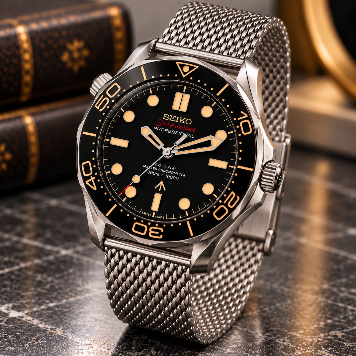 Custom Seiko JB Silver Racing Automatic Mod Watch