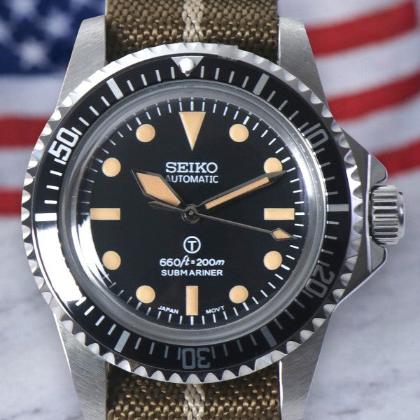 Custom Seiko Milsub Vintage Automatic Mod Watch