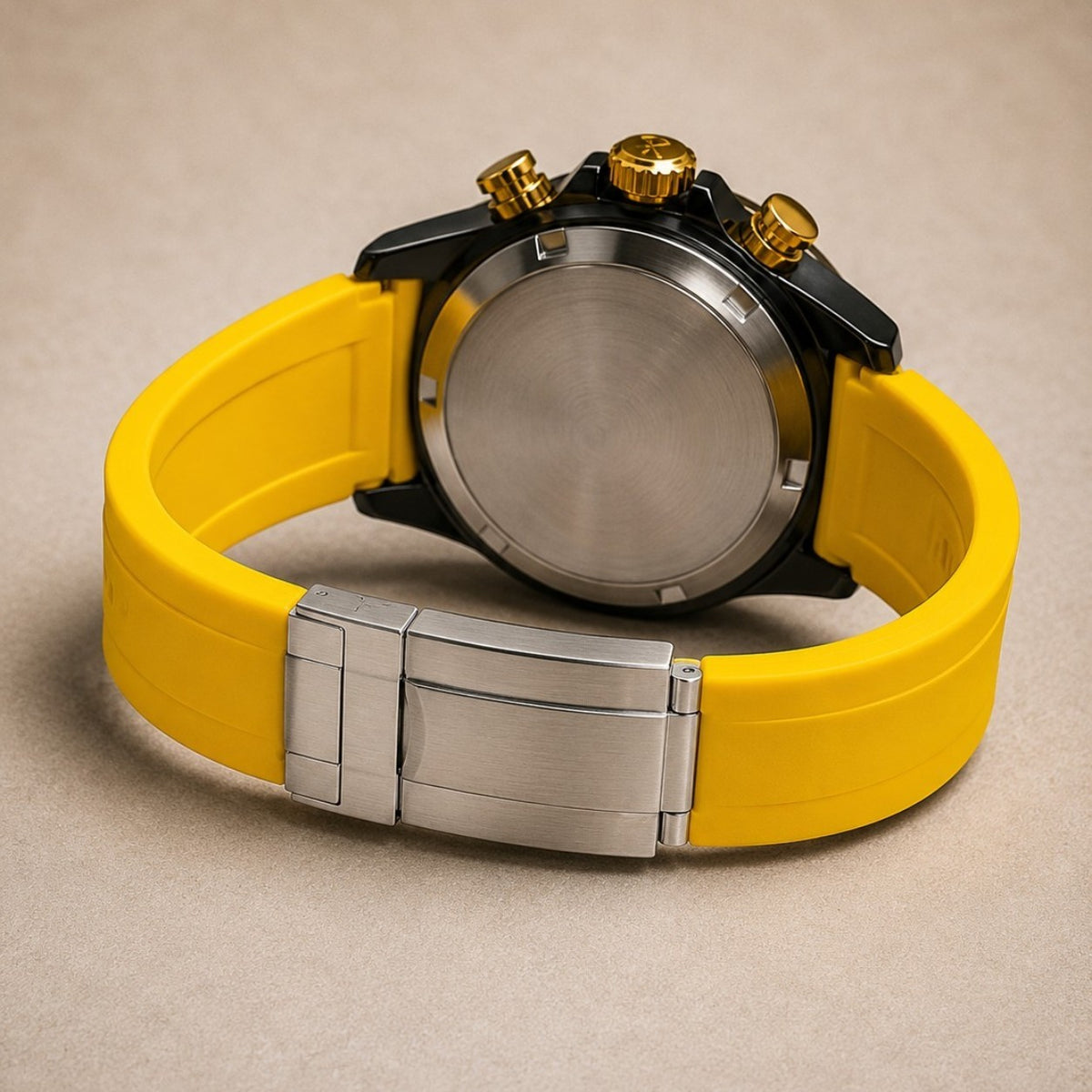 Custom Seiko Yellow Racing Speed Chronograph Mod Watch