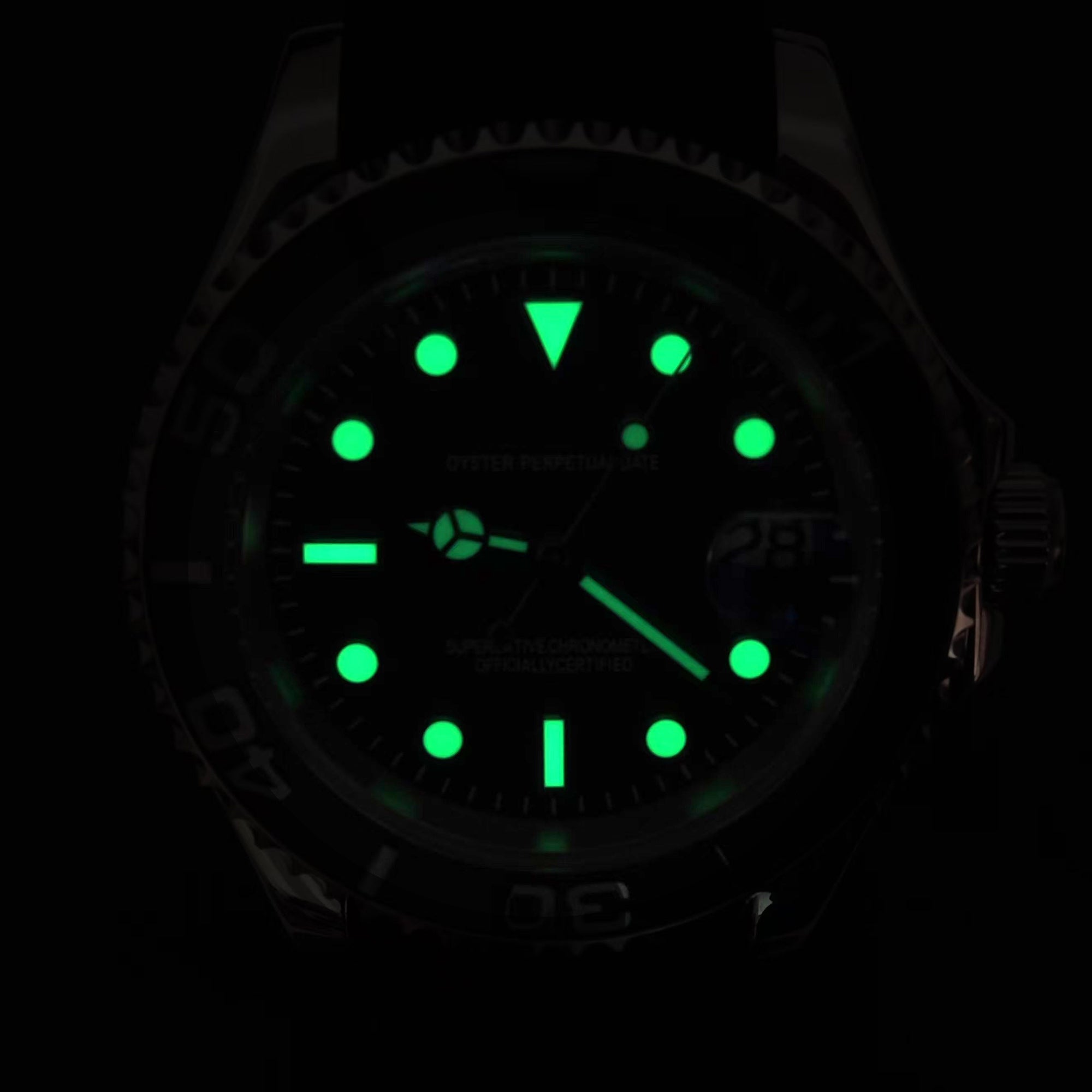 Custom Full Black Yacht Automatic Mod Watch