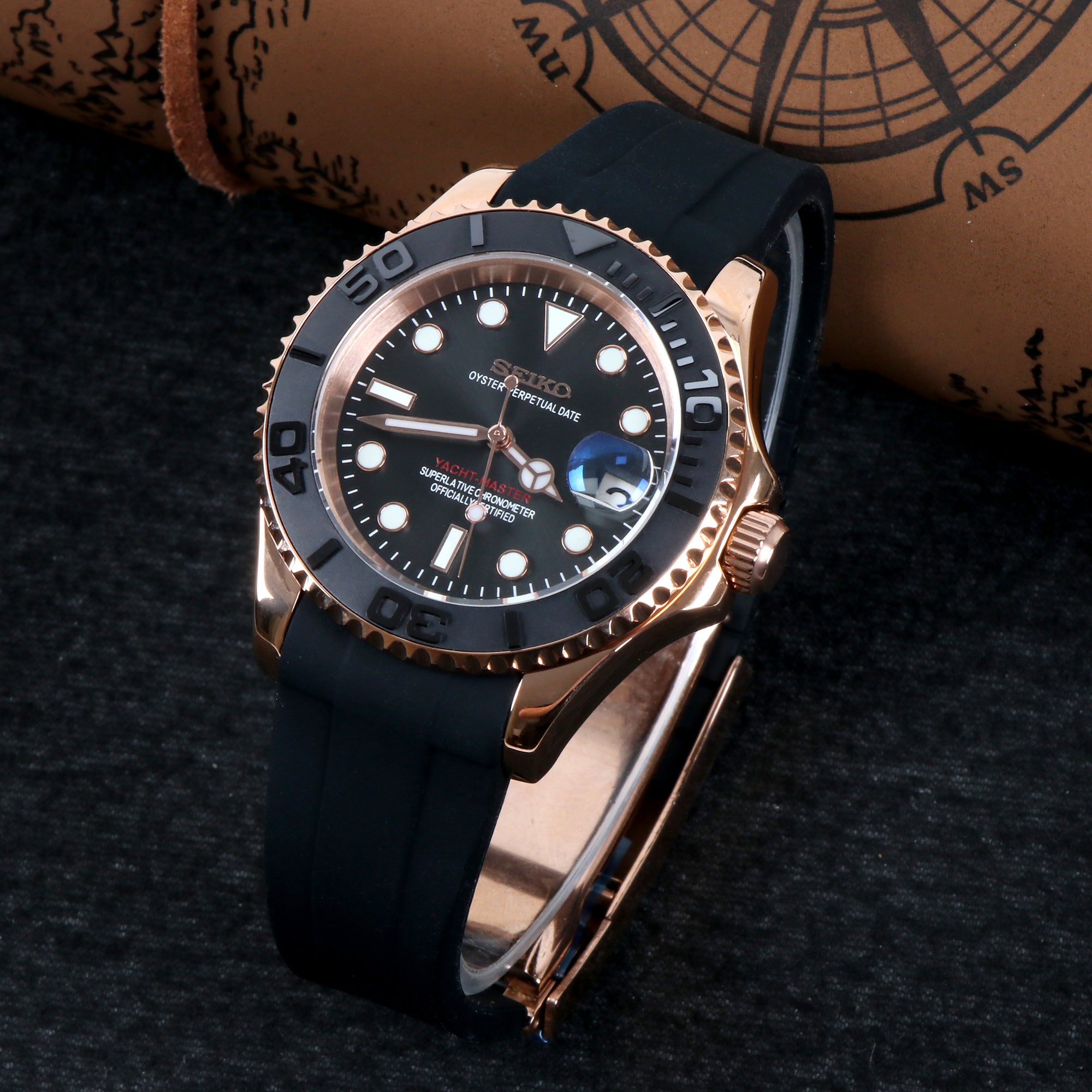 Custom Black Yacht Automatic Mod Watch