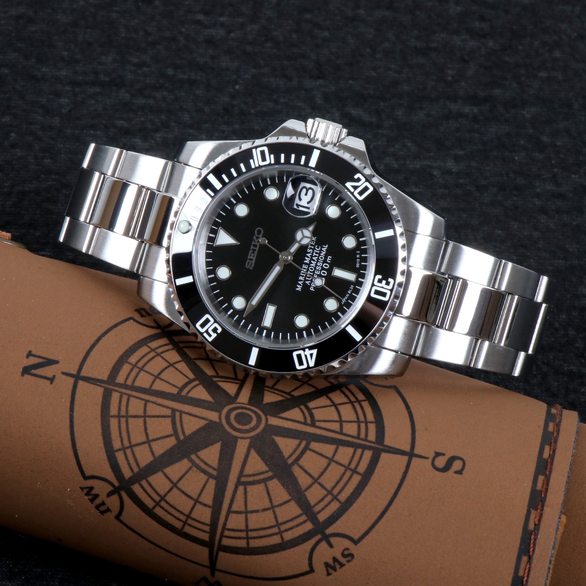 Custom Black Master Automatic Mod Watch