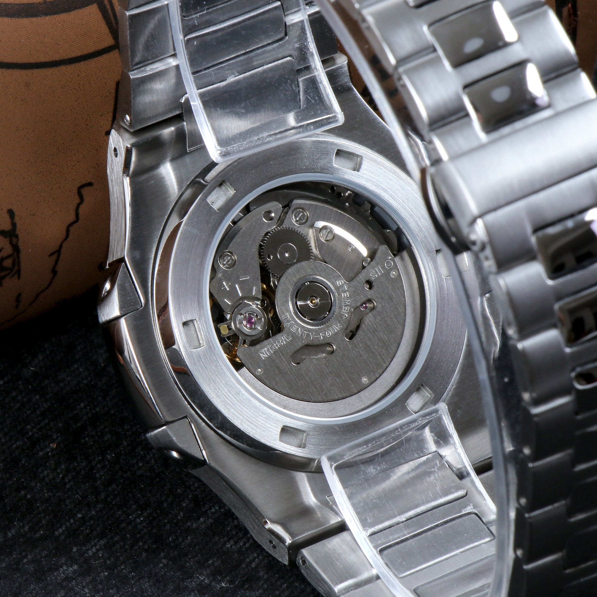 Custom Blue Naut Open Heart Automatic Mod Watch