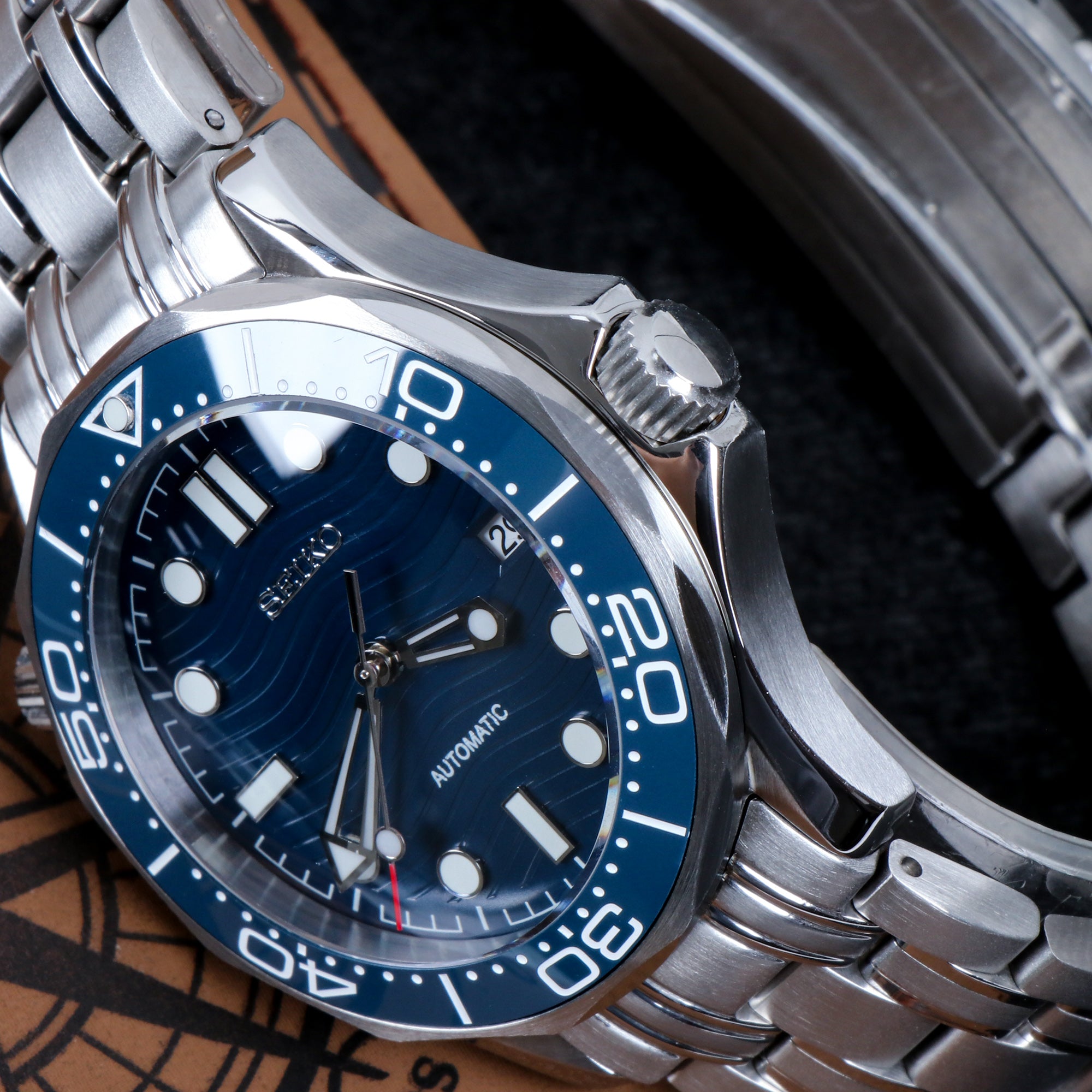 Custom Blue Sea Automatic Mod Watch