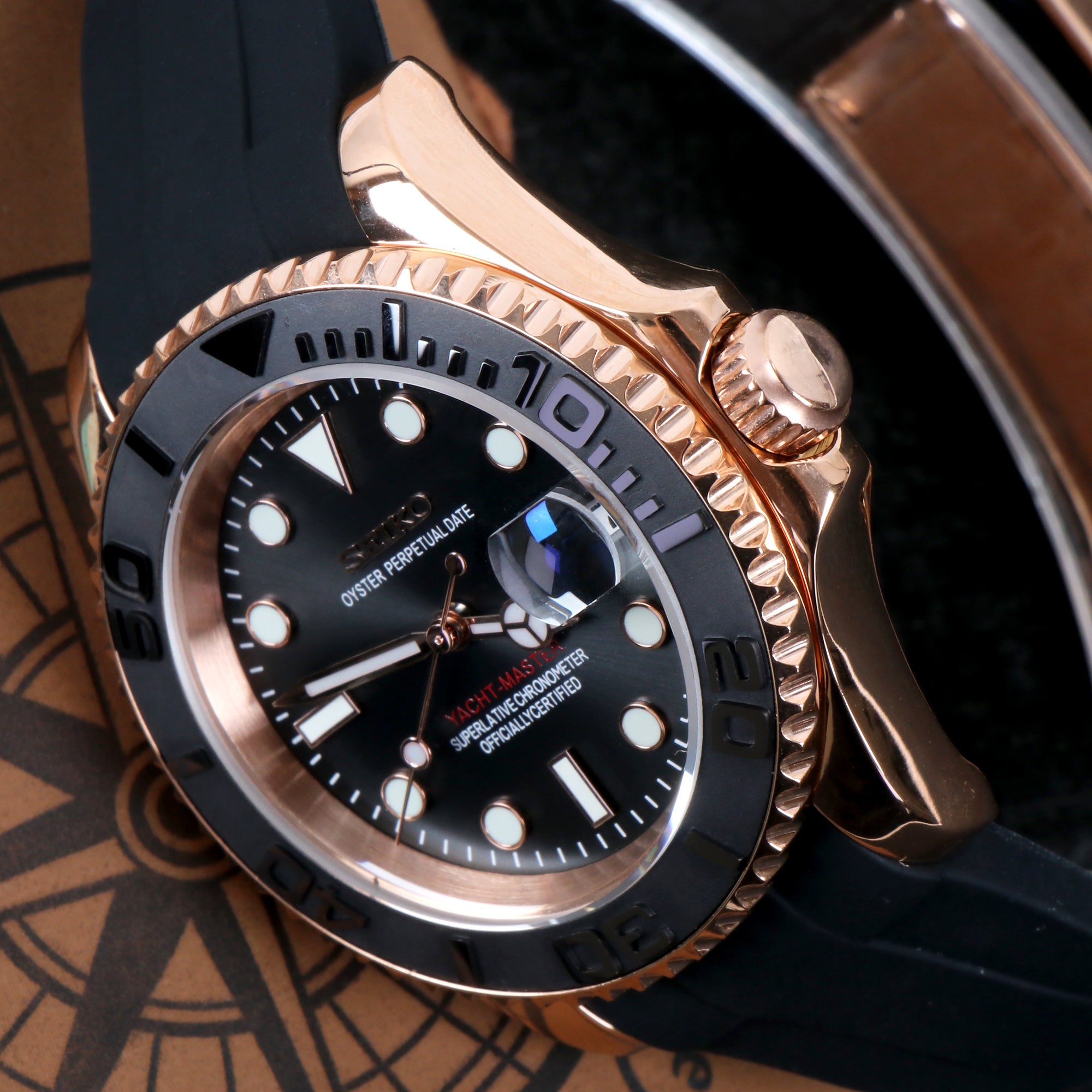 Custom Black Yacht Automatic Mod Watch