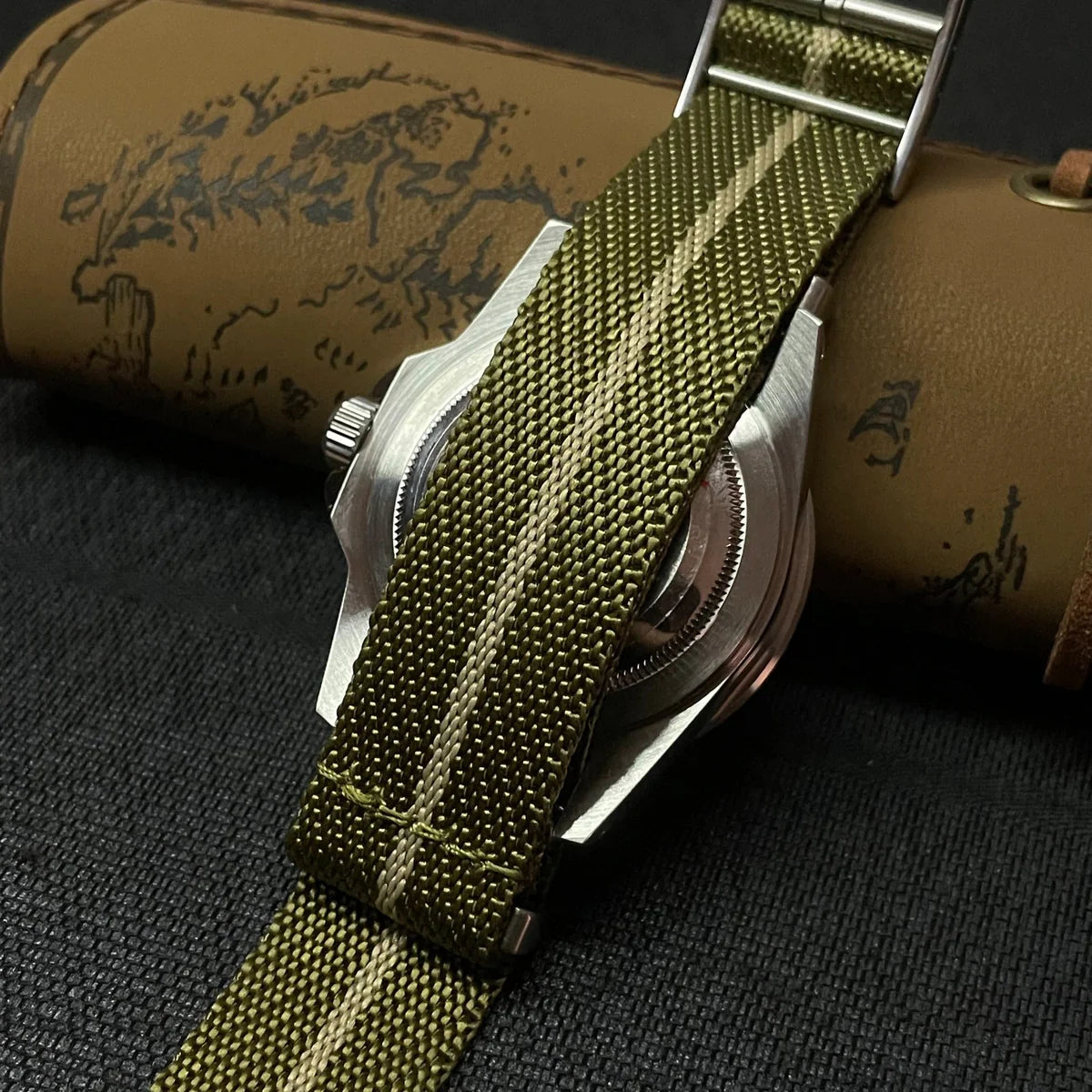 Custom Seiko Green Milsub Racing Automatic Mod Watch