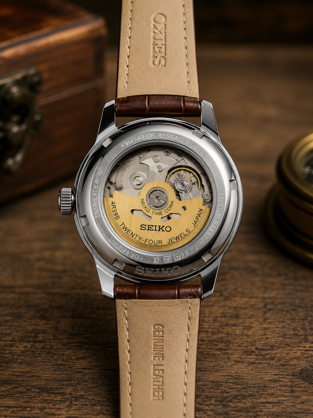 Custom Seiko Emerald Green Cocktail Open Heart Skeleton Automatic Mod Watch