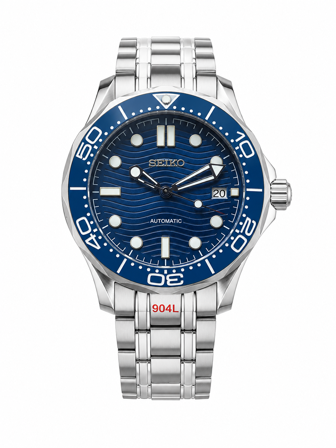 Custom Seiko Blue Sea Racing Automatic Mod Watch