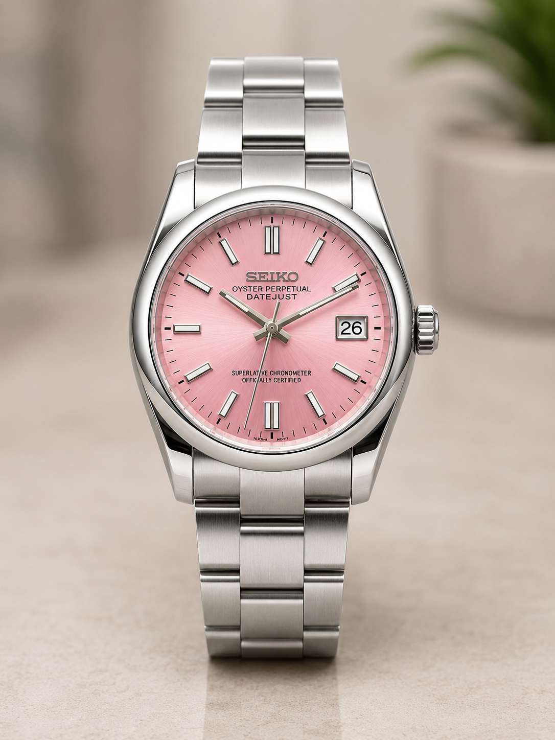 Custom Seiko Classic Rose Speed Mod Watch