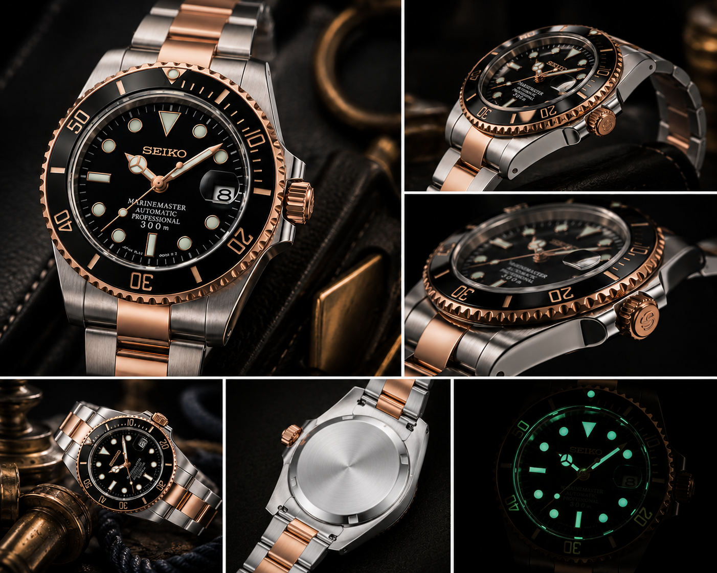 Custom Seiko Rose Gold Racing Automatic Mod Watch