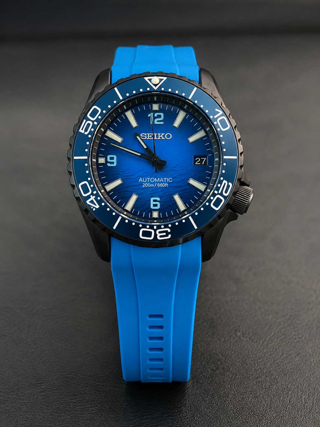 Custom Seiko Blue Ocean Racing Automatic Mod Watch