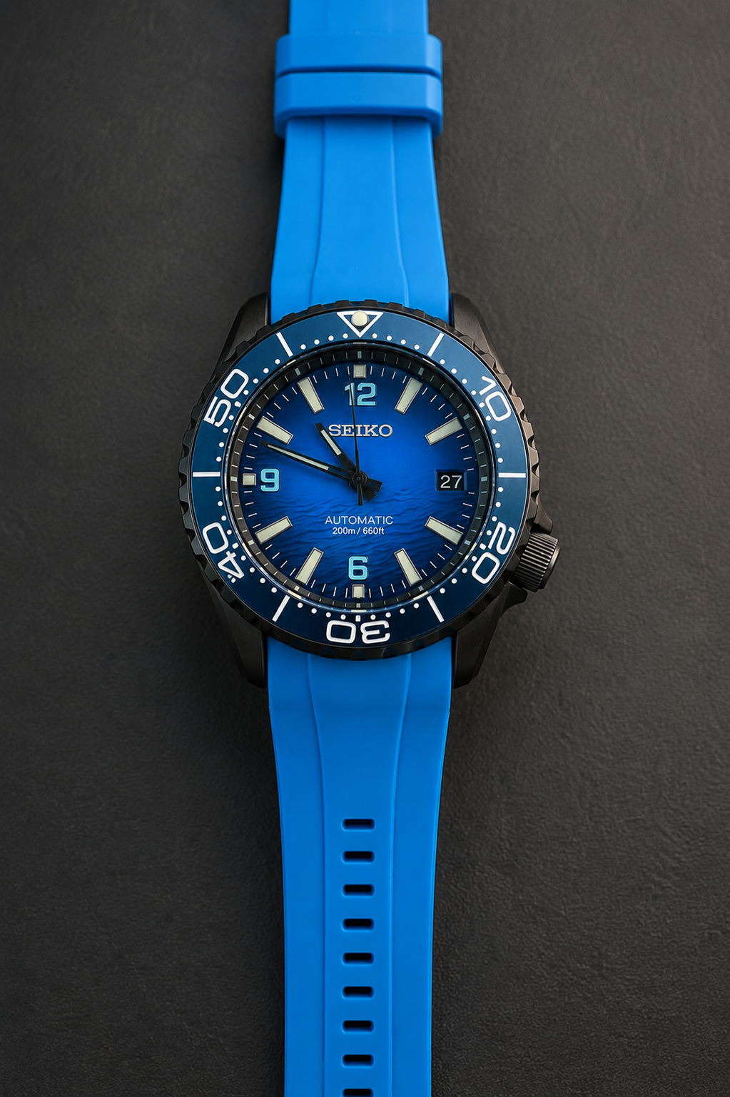 Custom Seiko Blue Ocean Racing Automatic Mod Watch