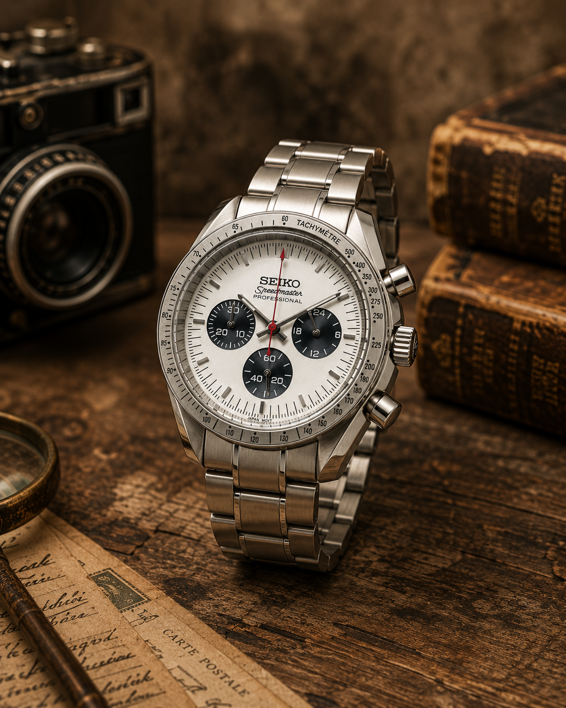 Custom Seiko Mod Speed Silver Watch