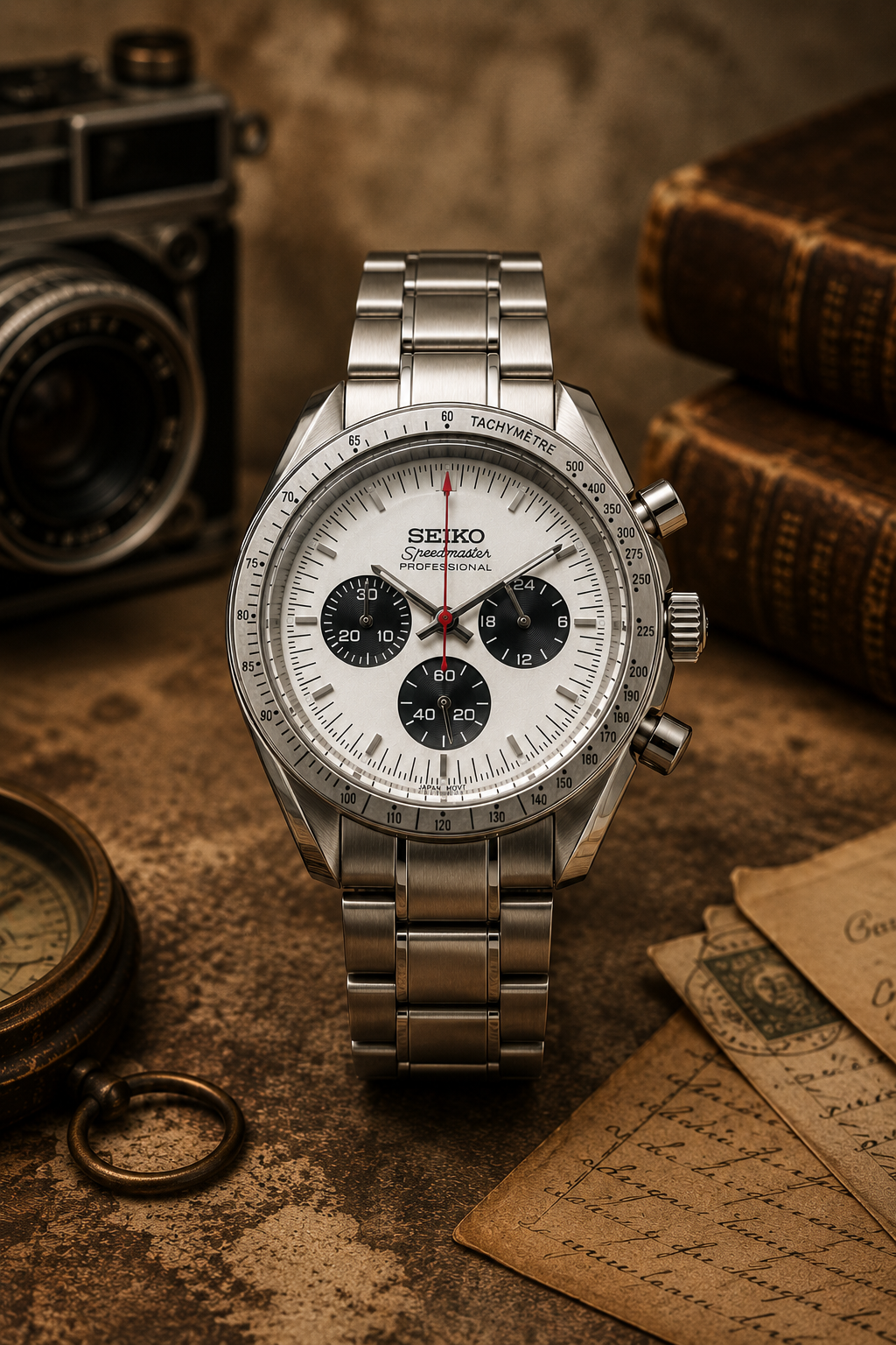 Custom Seiko Mod Speed Silver Watch
