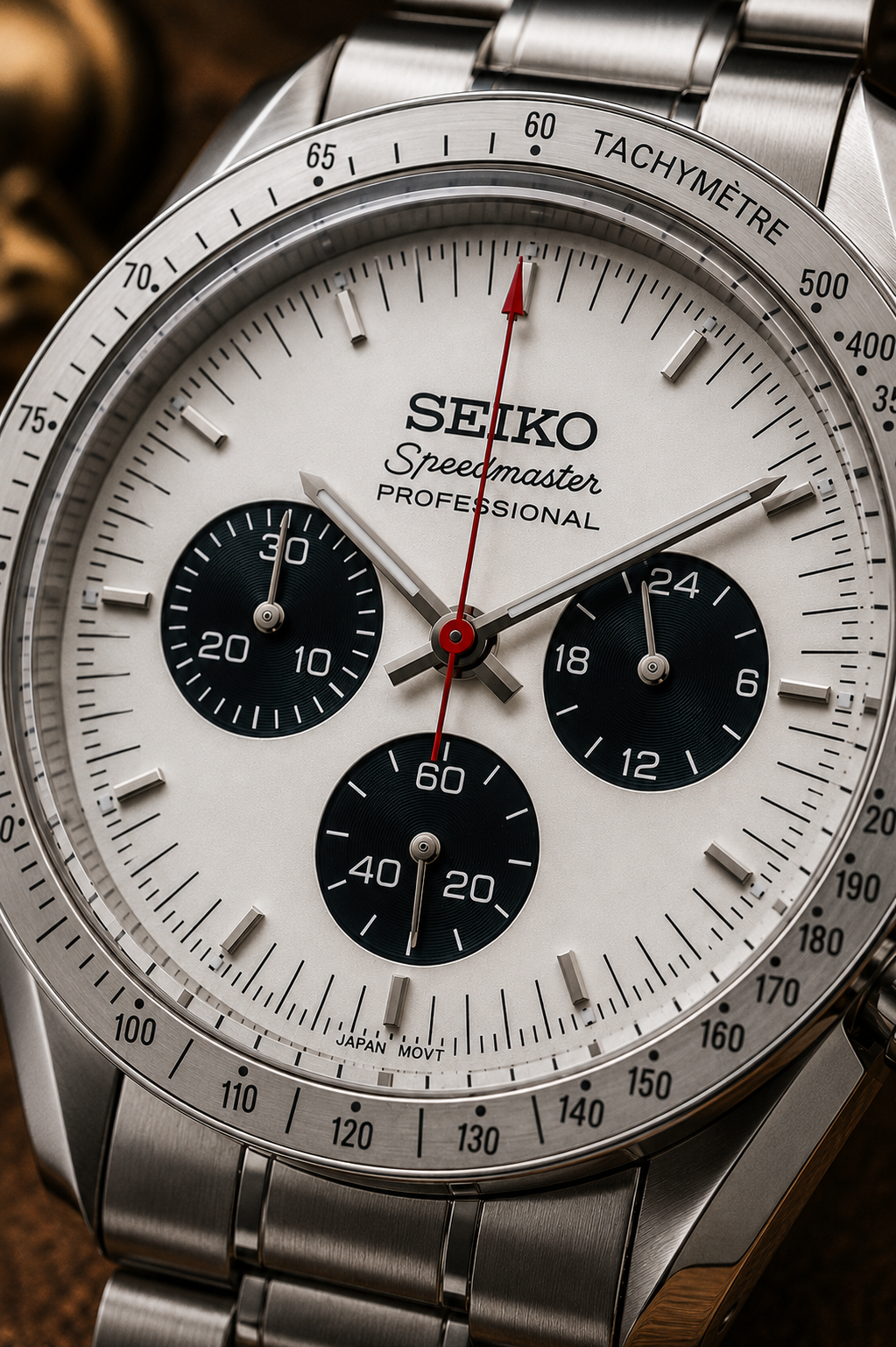 Custom Seiko Mod Speed Silver Watch