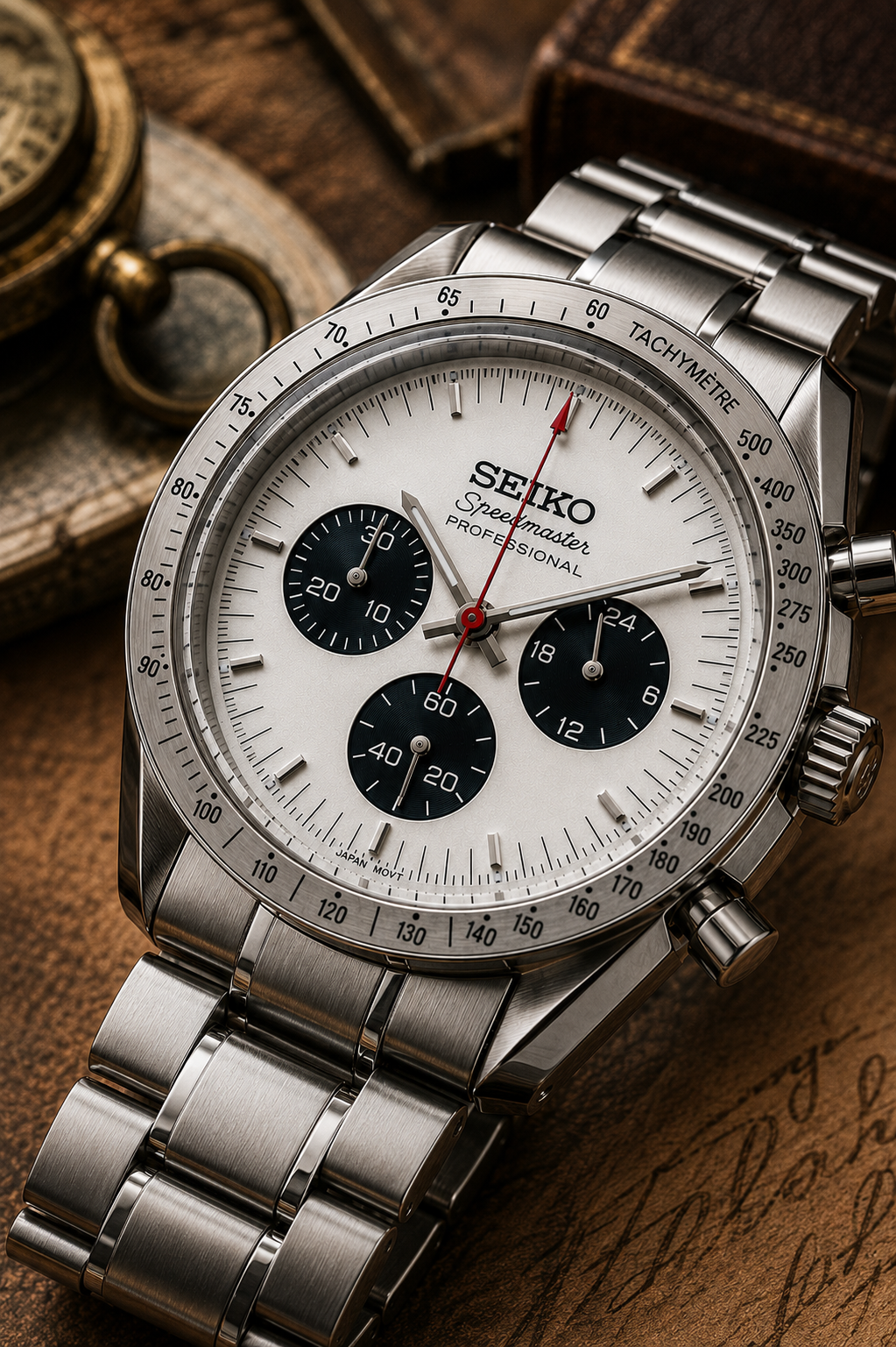 Custom Seiko Mod Speed Silver Watch