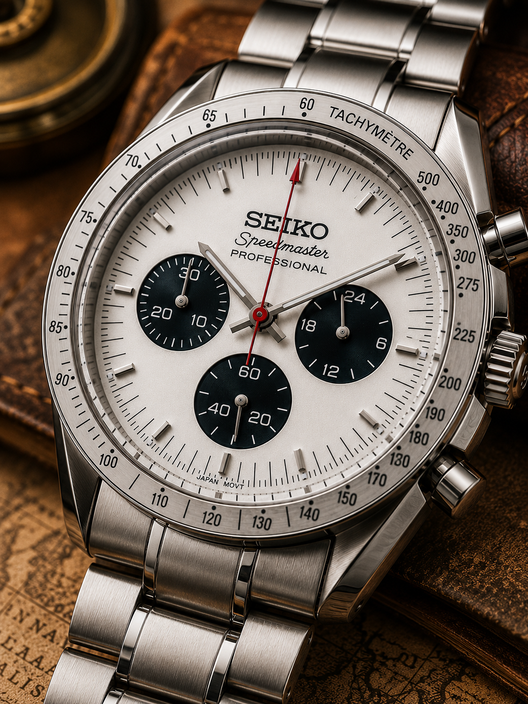 Custom Seiko Mod Speed Silver Watch