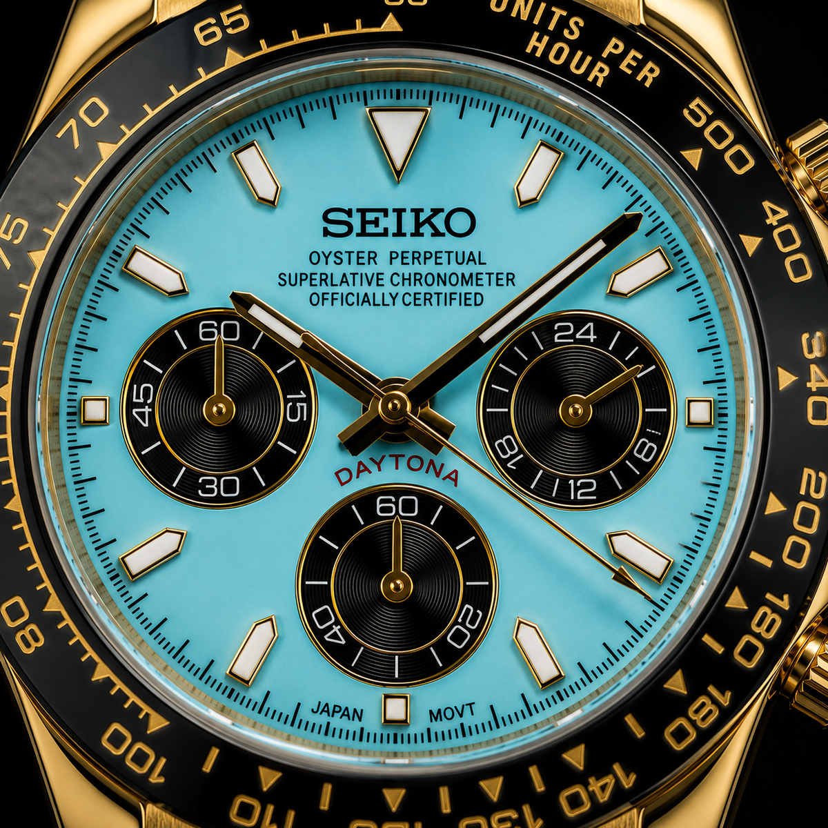 Custom Seiko Ice Racing Chronograph Mod Watch