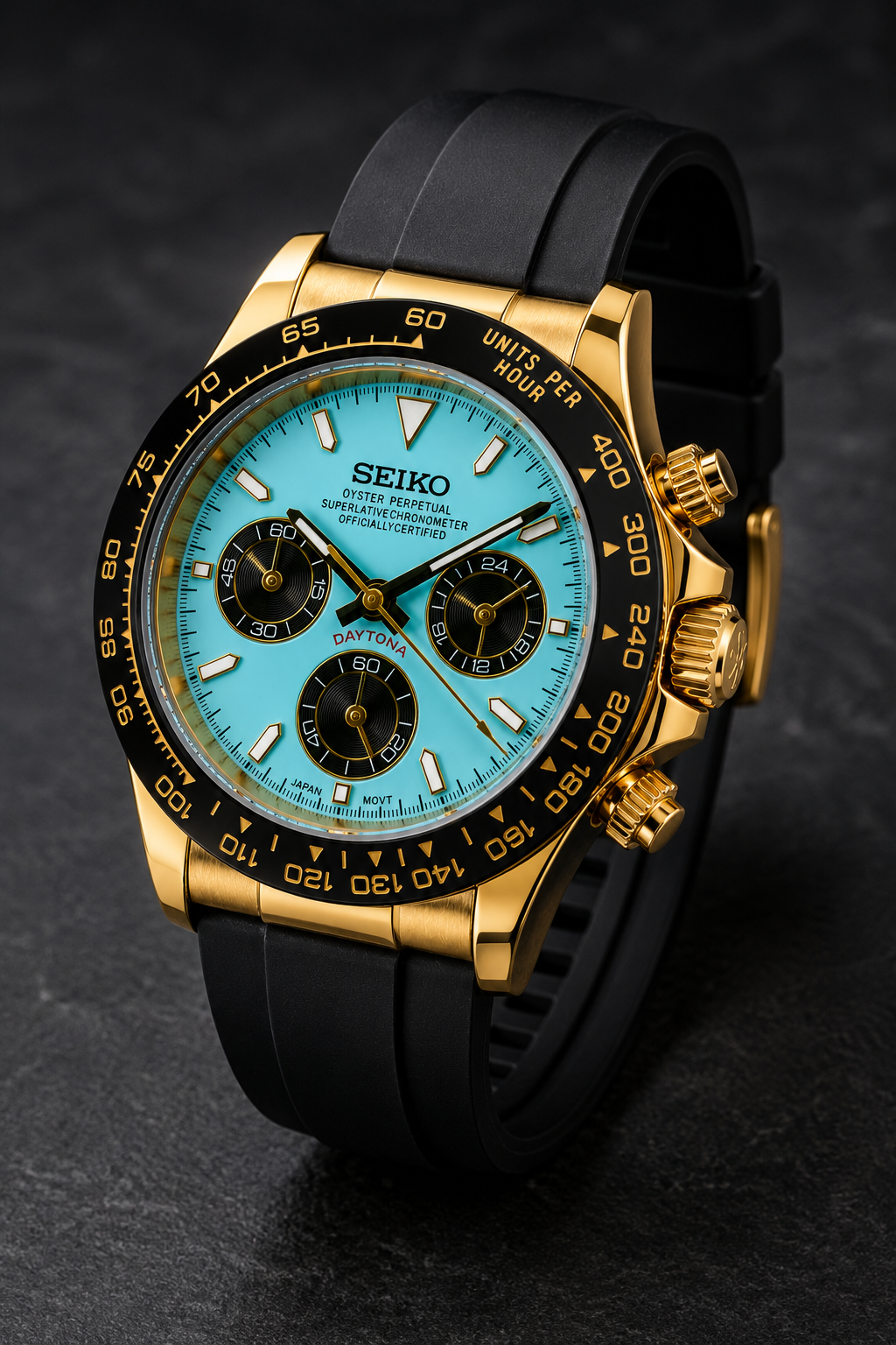 Custom Seiko Ice Racing Chronograph Mod Watch