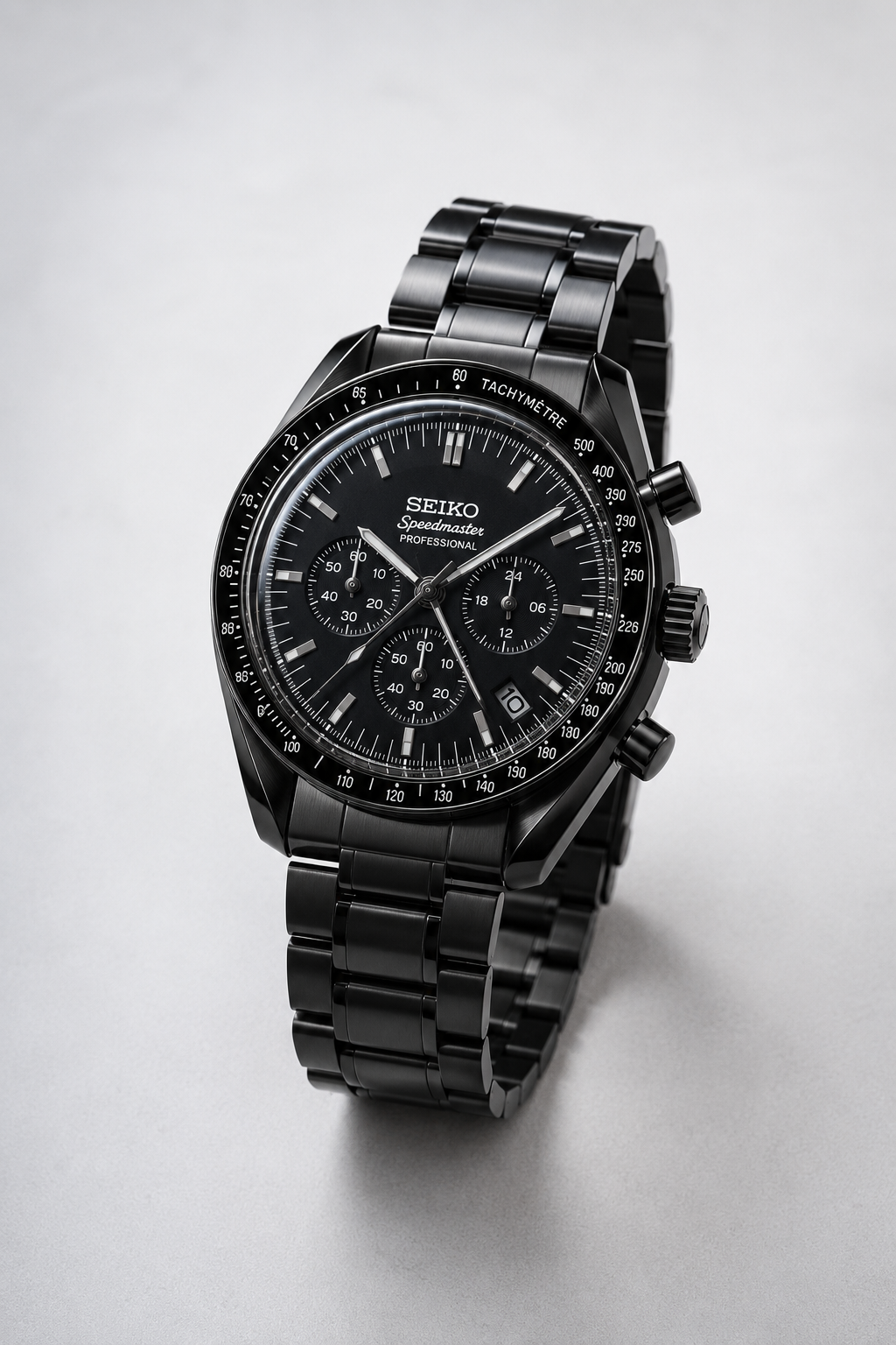 Custom Seiko Black Speed Watch