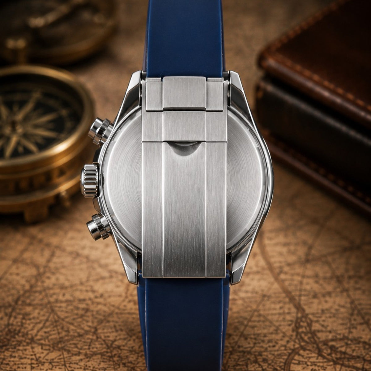 Custom Seiko Blue Racing Chronograph Mod Watch