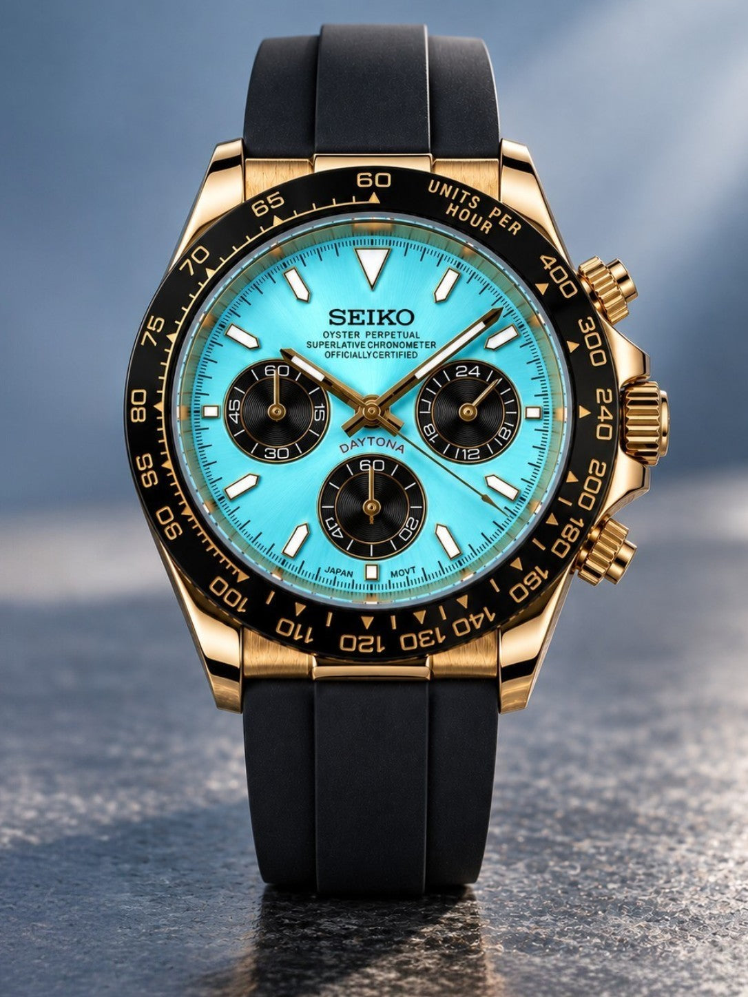 Custom Seiko Ice Racing Chronograph Mod Watch