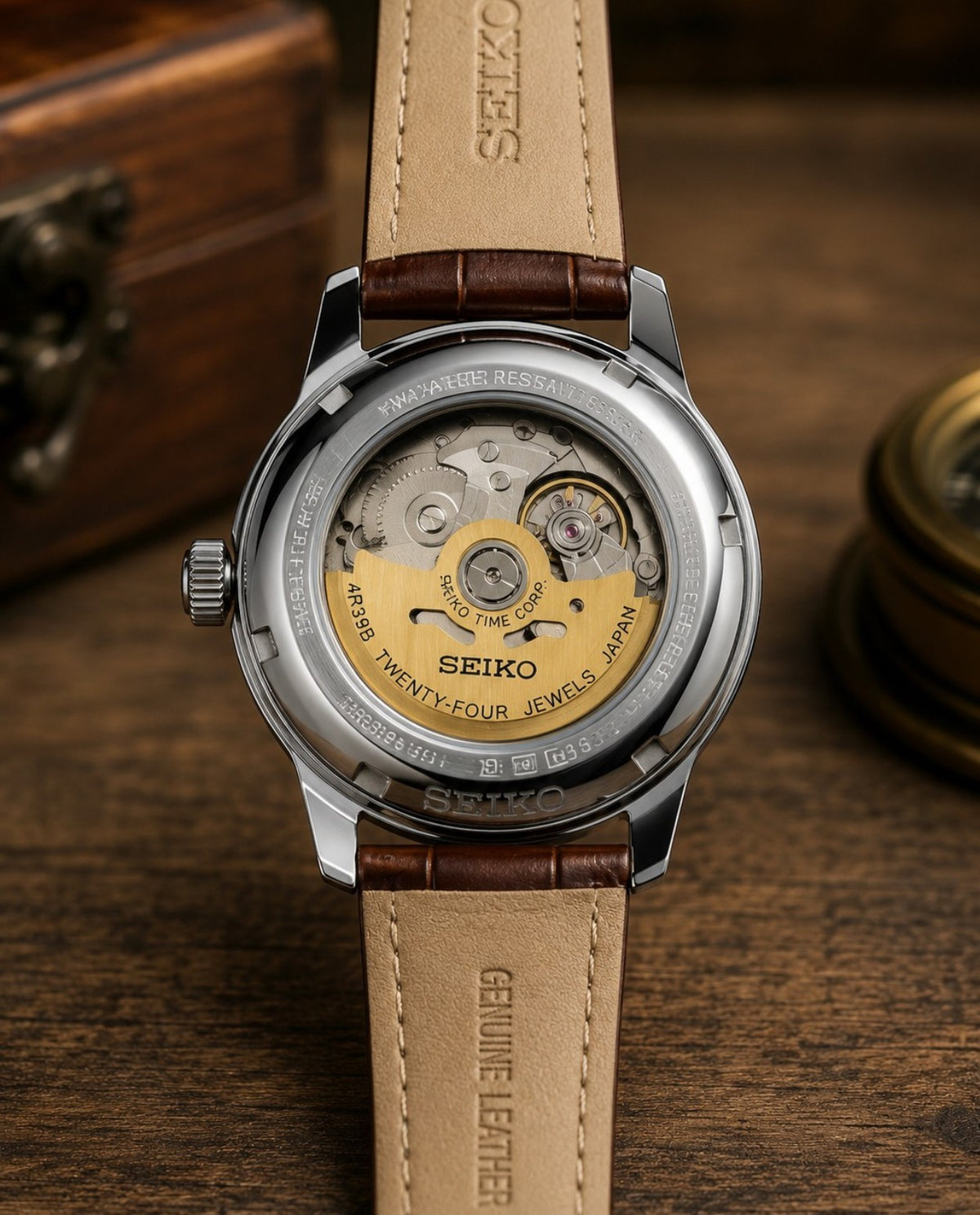 Custom Seiko Emerald Green Cocktail Open Heart Skeleton Automatic Mod Watch