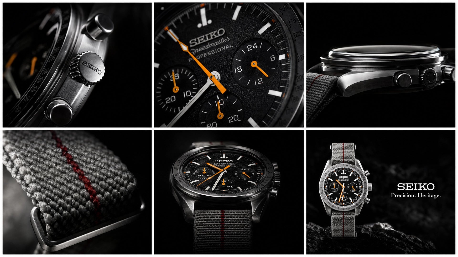 Custom Seiko Mod Speed Black White Watch